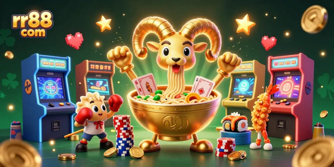 Engage with thrilling games at rr88 com, featuring vibrant characters in a dynamic casino scene.