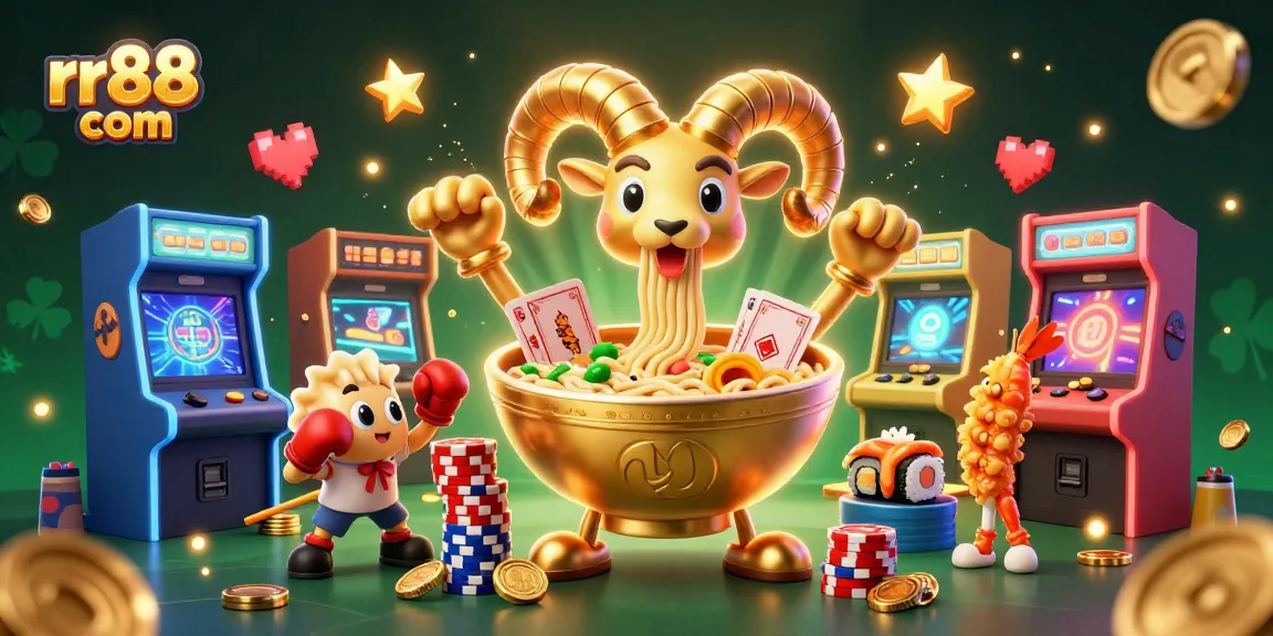 Engage with thrilling games at rr88 com, featuring vibrant characters in a dynamic casino scene.