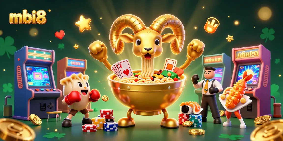 Engage with the vibrant casino action at mbi8 featuring 3D cartoon characters and gaming elements throughout.