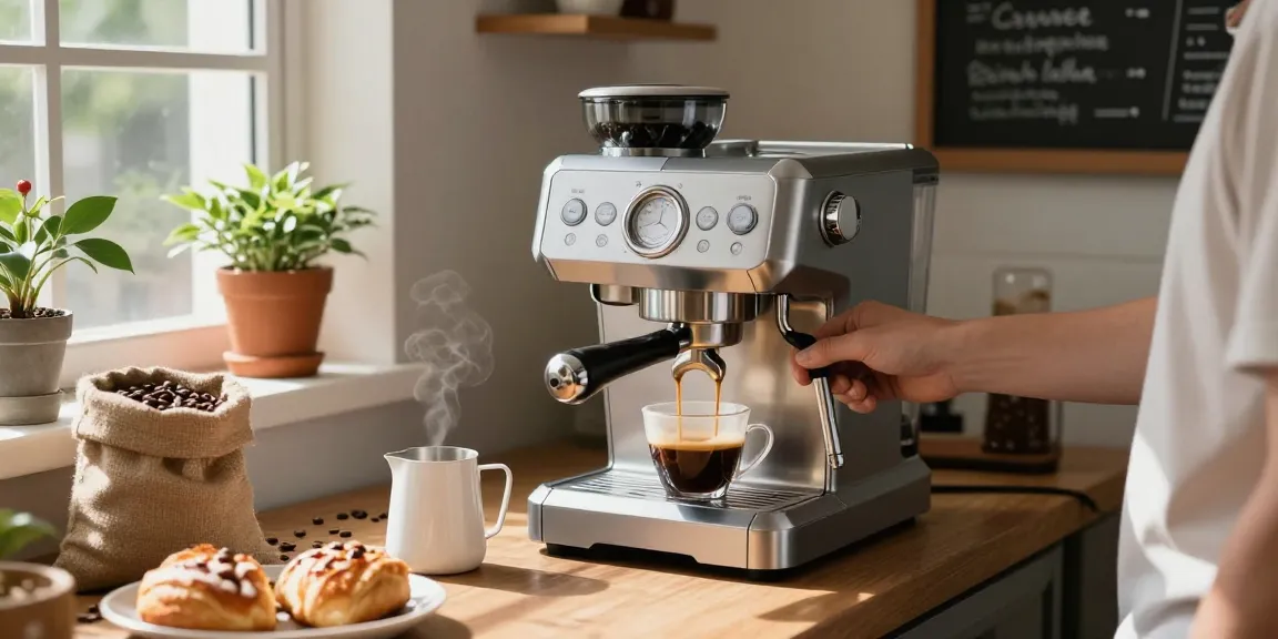 ROKOK88 login scene with an espresso machine illustrating the art of coffee brewing.