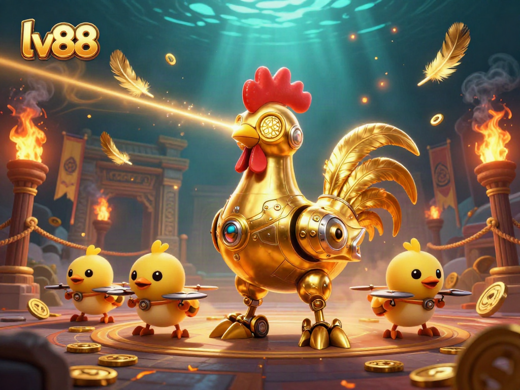 Engage with lv88's thrilling gaming experience through a vibrant 3D illustration.